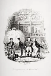 First appearance of Mr. Samuel Weller, illustration from 